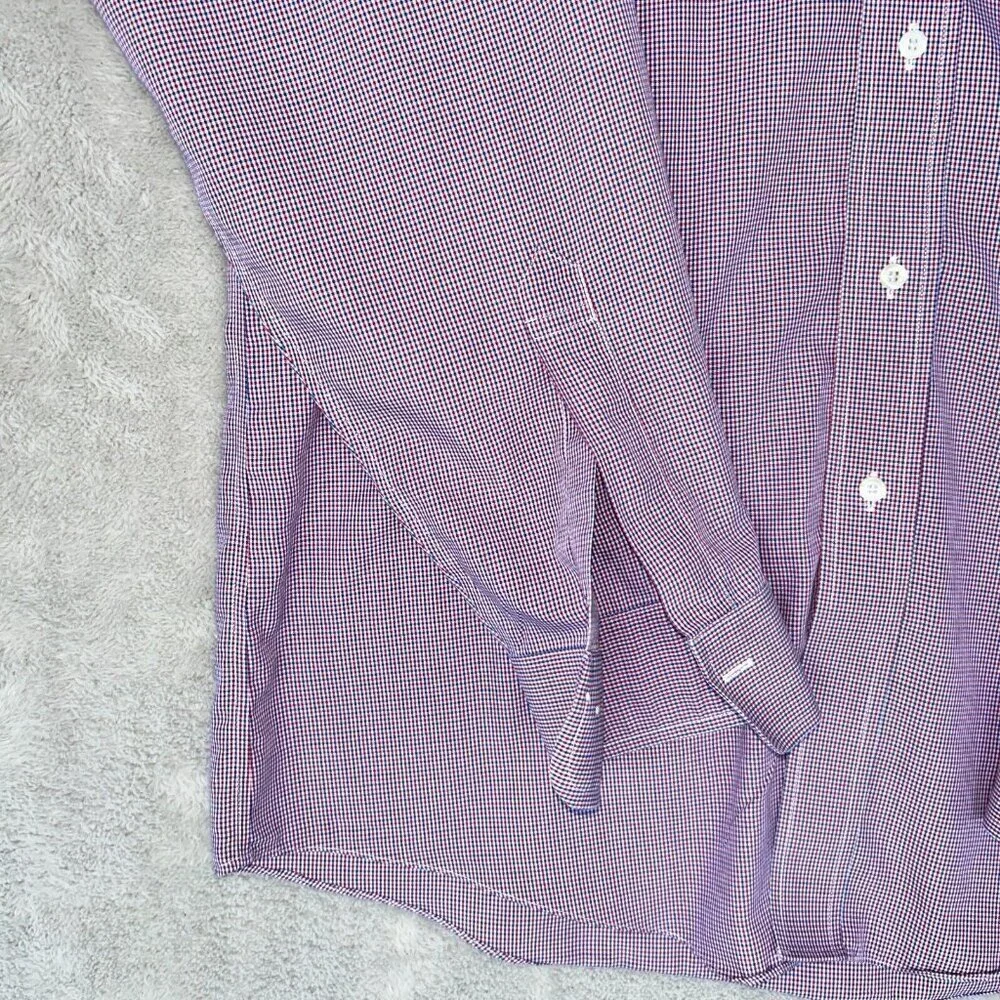 Brooks Brothers Regent Long Sleeve Button Up Dress Shirt Mens 16/34 Red White - Picture 2 of 9